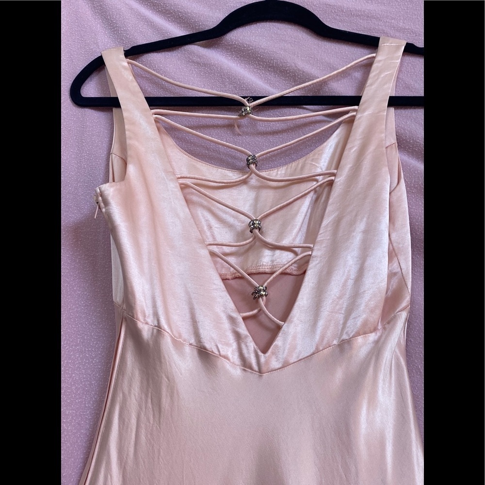 Pink Satin Formal Dress - Picture 5 of 14